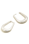 Madewell Large Droplet Hoop Earrings In Light Silver Ox