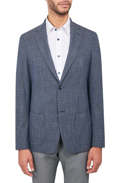 Wrk Slim Fit Microcheck Sport Coat In Blue