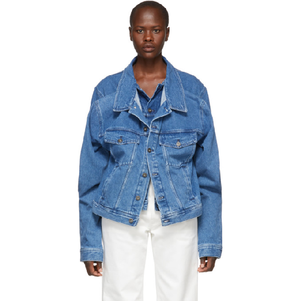 y project denim jacket long sleeves