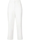 Tibi Taylor Cropped Trousers In White