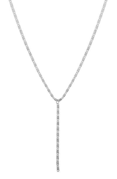 La Rocks Cz Y-necklace In Silver