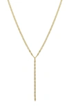 La Rocks Cz Y-necklace In Gold