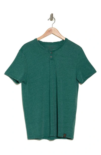 Lucky Brand Button Notch Neck T-shirt In Aventurine