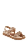 Steve Madden Kids' Jmonar Rhinestone Slingback Sandal In Rose Gold