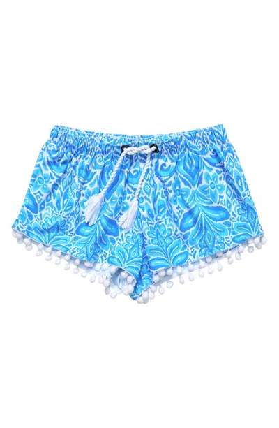 Snapper Rock Kids' Toddler, Child Girls Santorini Blue Swim Shorts