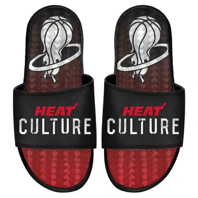 Islide Black Miami Heat 2023/24 City Edition Gel Slide Sandals