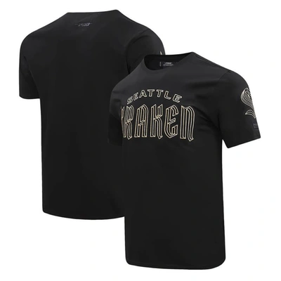 Pro Standard Black Seattle Kraken Wordmark T-shirt