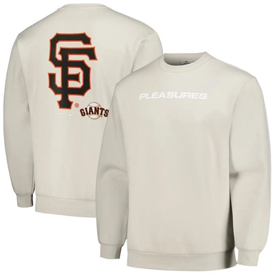 Pleasures Grey San Francisco Giants Ballpark Pullover Sweatshirt
