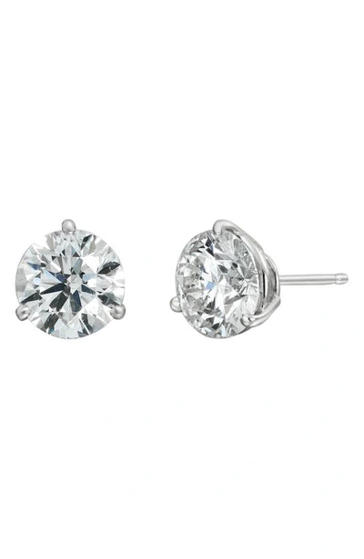 Bony Levy 4-carat Round Diamond Stud Earrings In D4.00 Hisi2 18kwg