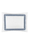 Matouk Astor Braid Matelassé Pillow Sham In Indigo