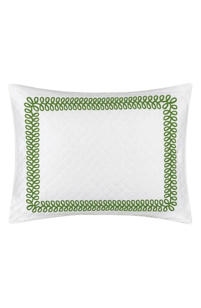 Matouk Astor Braid Matelassé Pillow Sham In Grass