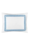Matouk Astor Braid Matelassé Pillow Sham In Sky
