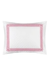 Matouk Astor Braid Matelassé Pillow Sham In Peony
