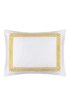Matouk Astor Braid Matelassé Pillow Sham In Lemon