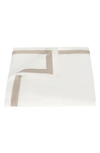 Matouk Ambrose 600 Thread Count Cotton Sateen Duvet Cover In Bone/khaki