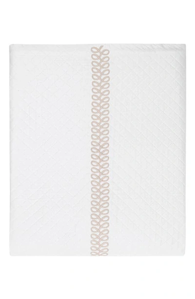 Matouk Astor Braid Matelassé Coverlet In Dune