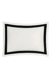 Matouk Ambrose 600 Thread Count Egyptian Cotton Sham In Bone/ Black