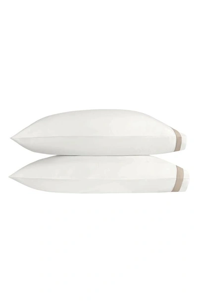 Matouk Ambrose Pillowcase In Bone/ Khaki