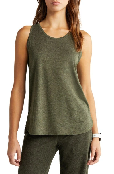 Zella Liana Restore Soft Lite Tank In Olive Night