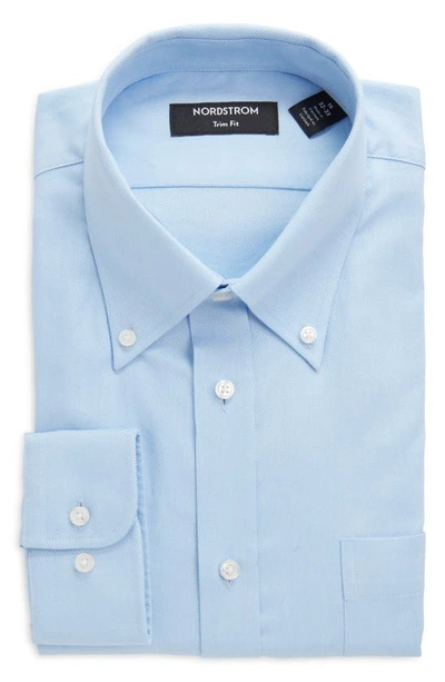 Nordstrom Trim Fit Royal Oxford Solid Dress Shirt In Blue- White Royal Oxford