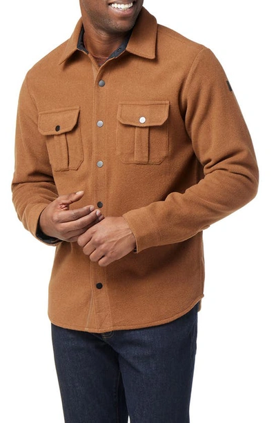 Smartwool Anchor Line Regular Fit Wool Blend Fleece Shirt In Whiskey