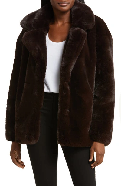 Blanknyc Faux Fur Coat In Americano