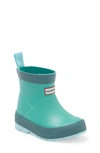 Hunter Kids' Play Waterproof Rain Boot In Thrum Green/ Teal Tempo