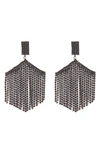 Tasha Crystal Fringe Drop Earrings In Jet