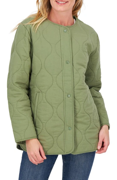 Lucky Brand Quilted Jacket In Olivine