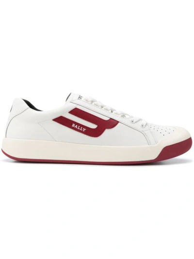 Bally Men's New Competition Retro Low-top Sneakers, Red/white