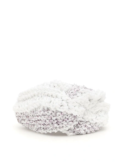 Flapper Vega Turban In White Violet (white)