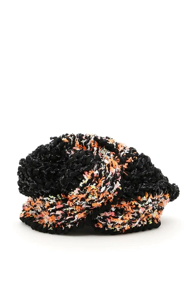 Flapper Vega Turban In Black,orange,white