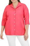 Foxcroft Pandora Non-iron Tunic Shirt In Simply Red