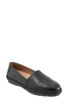 Trotters Ruby Perforated Loafer In Black Floral