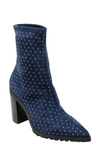 Charles By Charles David Danielle Pointed Toe Bootie In Navy