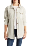 Thread & Supply Polar Fleece Shacket In Dusty Sage