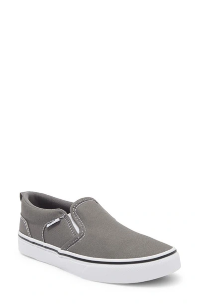 Vans Kids' Asher Sneaker In Canvas Pewter/ White