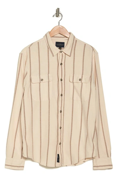Lucky Brand Stripe Long Sleeve Button-up Shirt In Natural Stripe