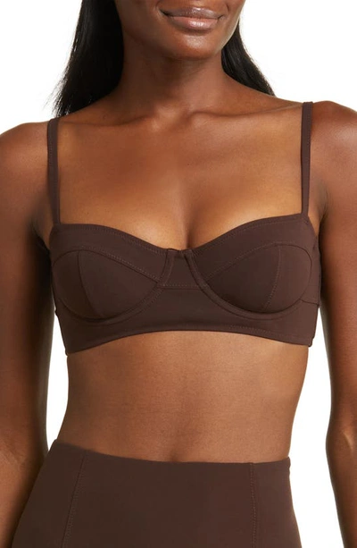 Ulla Johnson Zahara Bikini Top In Espresso