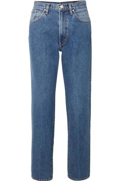 Goldsign The Classic Fit High-rise Straight-leg Jeans In Mid Denim