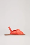 Cos Knotted Leather Sandals In Orange