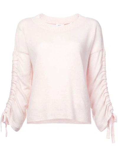 A.l.c Lace-up Long Sleeve Sweater In White