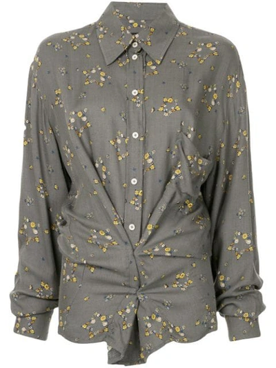 Zambesi Floral Stars Print Shirt In Grey
