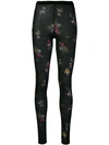 Forte Forte Floral Print Leggings In Black