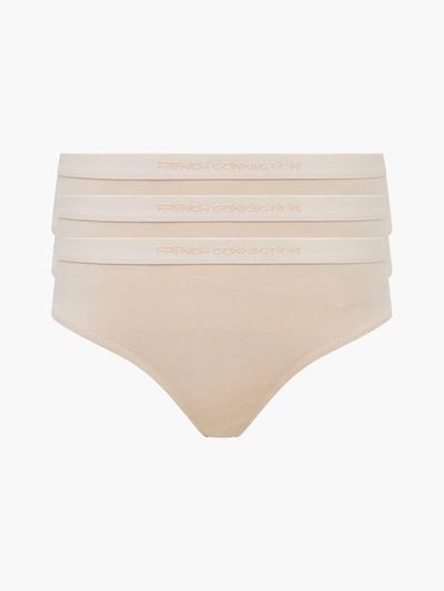 French Connection 3 Pack  Thongs Nude/nude/nude In Neutral