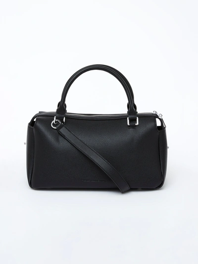 French Connection Jeenna X Textured Bowling Bag Textured Black