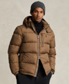 Polo Ralph Lauren Quilted Recycled-ripstop Hooded Down Jacket In Brown