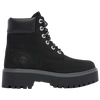 Timberland Womens Black Nubuck Stone Street Leather Platform Boots In Black/black