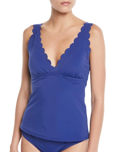 La Blanca Petal Scalloped Tankini Swim Top