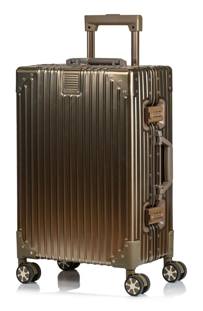 Champs Aluminum Hardside Spinner Suitcase In Titanium Gold